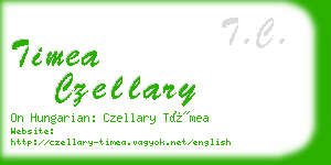 timea czellary business card